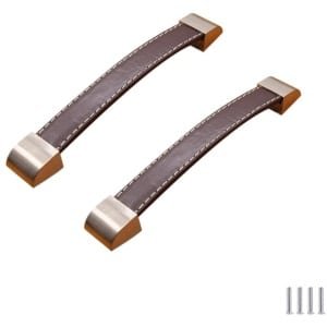 VT Goods - Lederen Handgrepen - Vintage Deurgrepen - 2 Stuks - Bruin - Kast Handgrepen - Meubels Accessoires - Geschikt voor Keuken en Slaapkamer