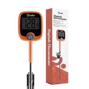 Vleesthermometer BBQ Thermometer - Oventhermometer Keukenthermometer Kookthermometer - Kerntemperatuurmeter Voedselthermometer Kernthermometer - Suikerthermometer Kook Thermometer Vlees Oven Keuken - Temperatuurmeter Digitaal - Barbecue Accessoires