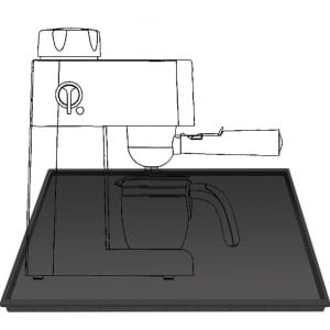 Volautomatische koffiemachine met Barista accessoires en siliconen mat - Antislip onderlegger voor keuken en eetkamer