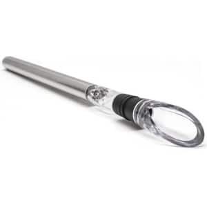 Wijnkoeler - Wijn koelstaaf - Wijnschenker - Schenker voor op fles - Wijnstop - Schenktuit - Wine chiller - Wijn inschenken - Pour spout - Keuken / bar accessoires - Zilverkleurig - Jonyx