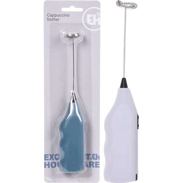 Witte Elektrische Eiklopper Melkopschuimer Voor Koffie Huishouden Keuken Mini Rvs Koffie Melk Thee Blender