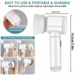 Witte multifunctionele, draadloze elektrische reinigingsborstel voor in de hand, afwasborstel voor in de keuken, elektrische reiniger voor tegels in de badkamer.