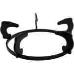 Wokrek van gietijzer voor gasfornuizen, woksteunring, melkkan- en wokhouder, met vijf antislipkussentjes, geschikt als accessoire voor gasfornuizen in de keuken, buitendiameter 180 mm, zwart.