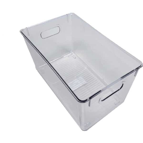 Ziva Refrigerator Organizer Bin C2 - Koelkast Opbergbak - 257x155x135mm Afmetingen - Voedsel Opbergbox - Keuken Organisatie Accessoire - Transparante Gestructureerde Opslagoplossing voor Efficiënte Koelkastorganisatie