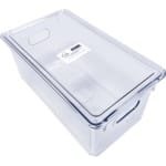 Ziva Refrigerator Organizer Bin C3 met Deksel - Koelkast Opbergbak - 237x133x115mm Afmetingen - Voedsel Opbergbox met Deksel - Keuken Organisatie Accessoire - Transparante Gestructureerde Opslagoplossing voor Efficiënte Koelkastorganisatie