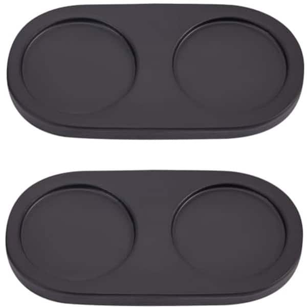 Zout- en Pepermolen Dienblad Set - Houten Pepermolen Rusthouder voor Eettafel - Keuken Accessoires - Woondecoratie - 14,9 x 7,5 cm