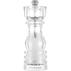 Zoutmolen Acryl - Keuken Accessoire - Kruiden Malen - Keramisch Mechanisme - 18.7 cm - Transparant