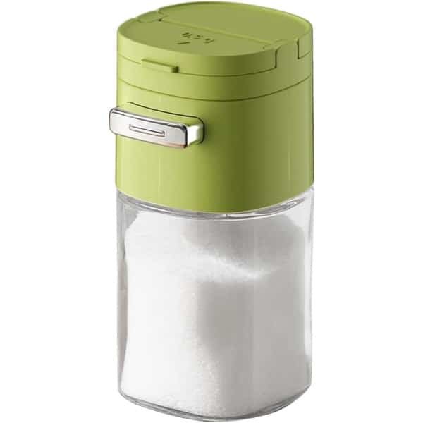 Zoutvaatje Suikerdispenser - Kruiden Dispenser - Keuken Accessoire - Kwantitatieve Schenktuit - 14.5 x 8 x 7.2 cm - Groen