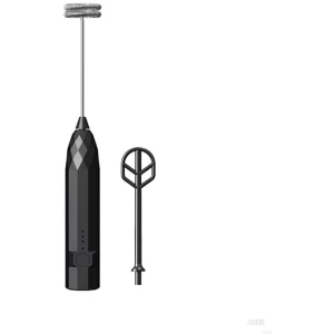 Zwarte Oplaadbare Handmixer | Elektrische Eierklopper & Melkschuimer voor Bakken en Keuken