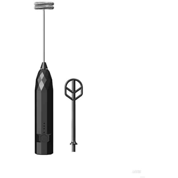 Zwarte Oplaadbare Handmixer | Elektrische Eierklopper & Melkschuimer voor Bakken en Keuken