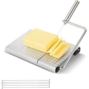 kaassnijder - met Meetschaal - Groenteschaaf - kaasschaaf - vleesschaaf - Cadeautip - Keukengerei - Keuken accessoires - met 4 extra - voor kaas, chocolade, boter,worst ham - zilver