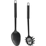 kook/keuken gerei - set van 2x stuks - zwart - RVS - keuken/kook accessoires