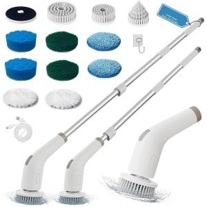 oCreon Elektrische Spider Scrubber 13-in-1 Reinigingsborstel met 2 Snelheden voor Badkamer en Keuken