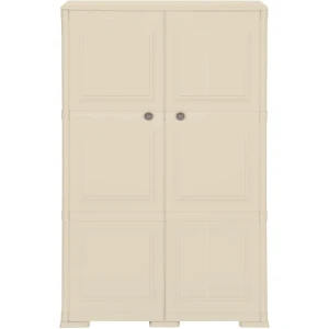 vidaXL Opbergkast hout-look angorawit kunststof Opslagkast - Kast - Opberger - Woonaccessoires - Keuken Accessoires