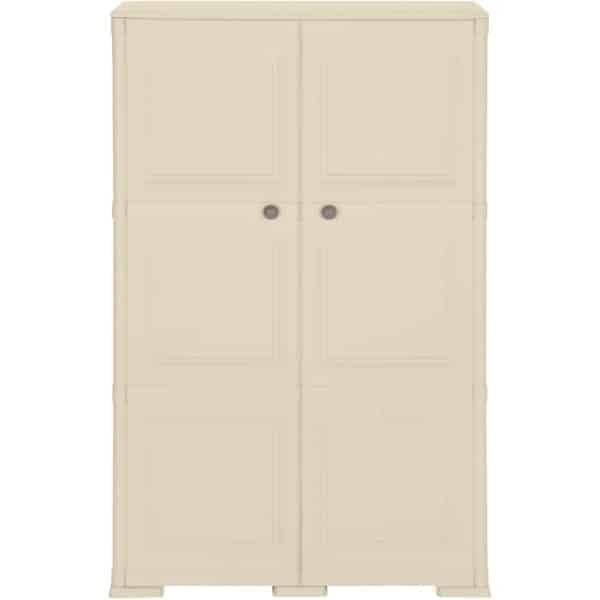vidaXL Opbergkast hout-look angorawit kunststof Opslagkast - Kast - Opberger - Woonaccessoires - Keuken Accessoires